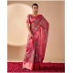 Generic Women's Faux_Banarasi_Silk Printed Saree With Unstitched Blouse 5.5Mtr (Pink)