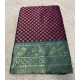 Generic Women's Jacquard Printed Saree With Unstitched Blouse 5.5Mtr (Purple)