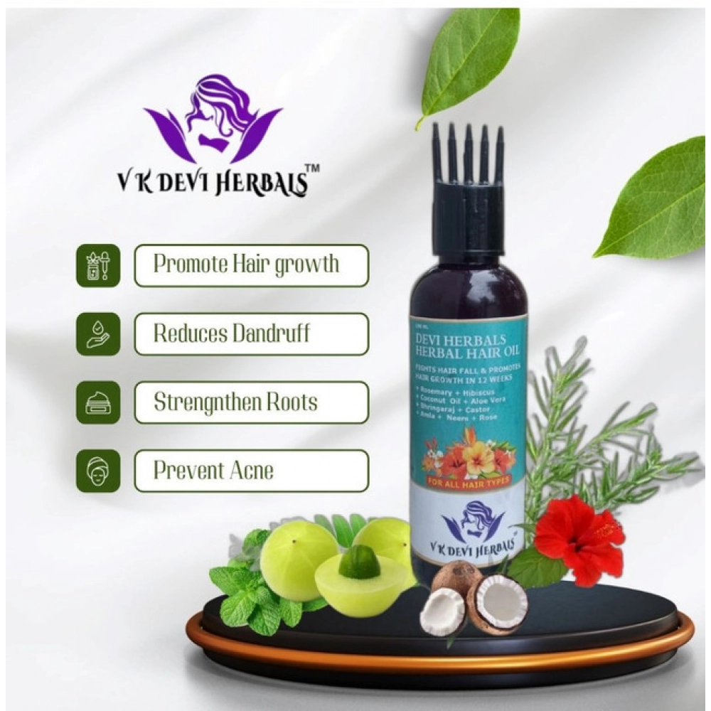 Generic Devi Herbels Rosemary Herbal 100 ML Hair Oil - Men's And Women's Hair Growth Oil