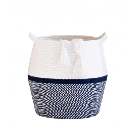 Generic Cotton Matka 14x12 Inch Storage Basket For Clothes With Out Lid (Gray-White) Generic Cotton Matka 14x12 Inch Storage Basket For Clothes With Out Lid (Gray-White)