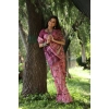 Generic Women's Faux_Tussar_Silk Abstract_Print Saree With Unstitched Blouse 5.5Mtr (Pink)