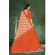 Generic Women's Soft Pure Cotton Printed Saree With Unstitched Blouse 5.5Mtr (Orange)