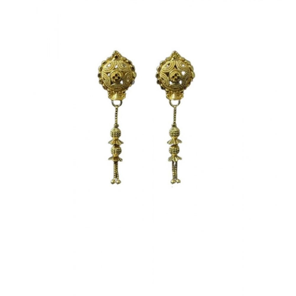 Generic Women's Pack of_2 Brass Gold-Plated Earrings (Gold) Generic Women's Pack of_2 Brass Gold-Plated Earrings (Gold)