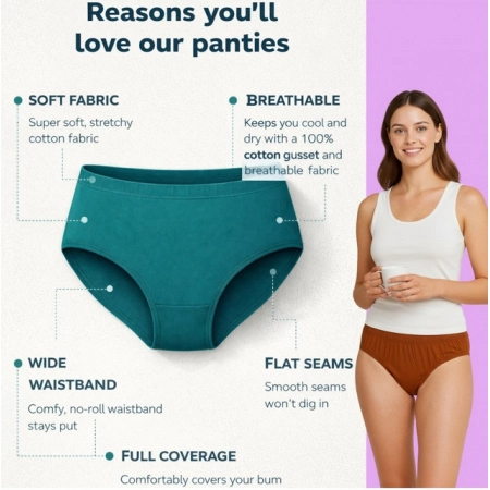 Generic Pack of_9 Women's Cotton Solid Hipster Panty (Multicolor) Generic Pack of_9 Women's Cotton Solid Hipster Panty (Multicolor)