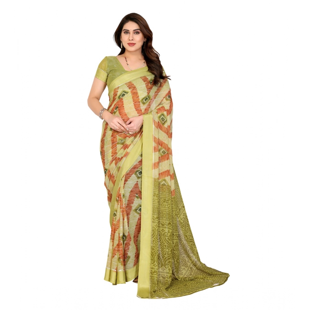 Generic Women's Georgette Printed Saree With Unstitched Blouse 5.5Mtr (Multicolor) Generic Women's Georgette Printed Saree With Unstitched Blouse 5.5Mtr (Multicolor)