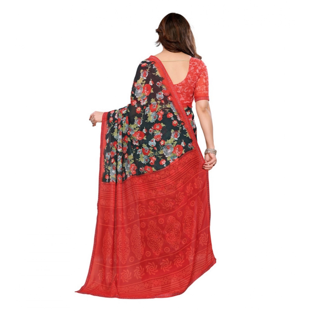 Generic Women's Georgette Printed Saree With Unstitched Blouse 5.5Mtr (Green) Generic Women's Georgette Printed Saree With Unstitched Blouse 5.5Mtr (Green)