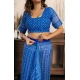Generic Women's Faux Linen Geometric Print Ready to wear Saree With Unstitched Blouse 5.5Mtr (Blue) Generic Women's Faux Linen Geometric Print Ready to wear Saree With Unstitched Blouse 5.5Mtr (Blue)