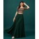 Generic Women's Georgette Solid Mid-Rise Wide Leg Flared Palazzo Pants with Elastic Waist (Green) Generic Women's Georgette Solid Mid-Rise Wide Leg Flared Palazzo Pants with Elastic Waist (Green)