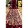 Generic Women's Tussar Silk Madhubani Saree With Unstitched Blouse 5.5Mtr (Maroon)