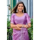 Generic Women's Faux Shimmer Floral Ready to wear Saree With Unstitched Blouse 5.5Mtr (Lavender) Generic Women's Faux Shimmer Floral Ready to wear Saree With Unstitched Blouse 5.5Mtr (Lavender)