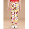 Generic Girl's Cotton Lycra Floral Elasticated Jeggings (Multicolor)