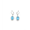 Generic Women's Brass Silver Plated Pendant Set (Blue)