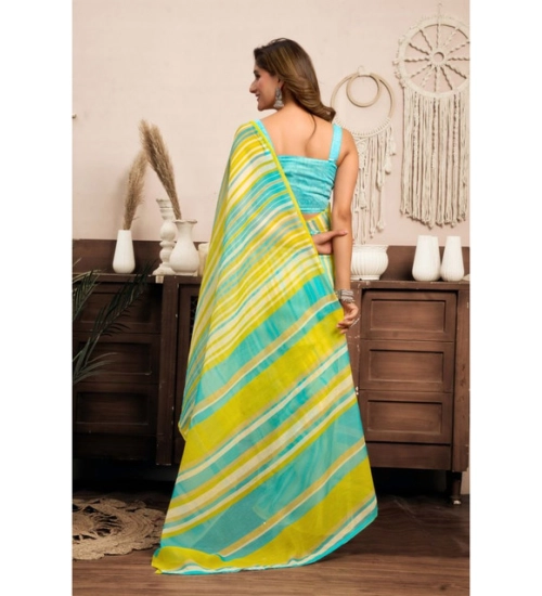 Generic Women's Linen Cotton Printed Ready To Wear With Pocket Saree With Unstitched Blouse 5.5 Mtr (Light_Aqua_Blue) Generic Women's Linen Cotton Printed Ready To Wear With Pocket Saree With Unstitched Blouse 5.5 Mtr (Light_Aqua_Blue)