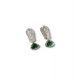 Generic Women's Brass Silver Plated Drop Earrings (Green) Generic Women's Brass Silver Plated Drop Earrings (Green)