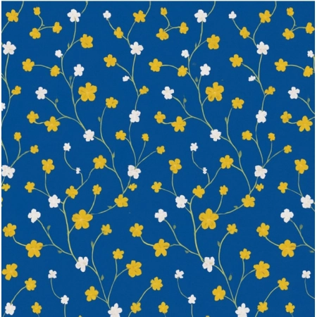 Generic Microfiber Floral Printed Double Bedsheet with 2 Pillow Covers (Blue)