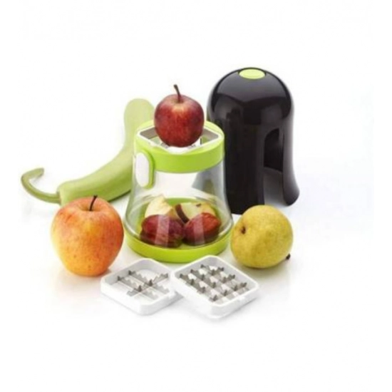 Generic Stainless Steel Multifunction Vegetable Cutter Chipser Manual Quick Dicer Fruit Slicer Non-Skid Base Slicer and Cutter Grater (Color: Assorted )
