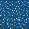 Generic Microfiber Floral Printed Single Bedsheet with 1 Pillow Cover (Blue)