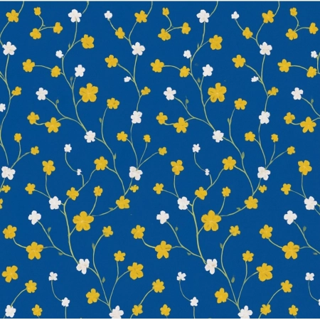 Generic Microfiber Floral Printed Single Bedsheet with 1 Pillow Cover (Blue)