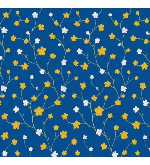 Generic Microfiber Floral Printed Single Bedsheet with 1 Pillow Cover (Blue)