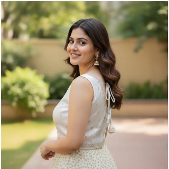 Generic Women's Zimmi Choo Sequin Work V-Neck Padded Blouse (White 38 Ready (Self Alterable 36–40) Generic Women's Zimmi Choo Sequin Work V-Neck Padded Blouse (White 38 Ready (Self Alterable 36–40)