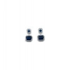 Generic Women's Brass Silver Plated Drop Earrings (Blue) Generic Women's Brass Silver Plated Drop Earrings (Blue)