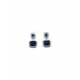 Generic Women's Brass Silver Plated Drop Earrings (Blue) Generic Women's Brass Silver Plated Drop Earrings (Blue)