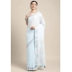 Generic Women's Linen Cotton Striped Saree With Unstitched Blouse 5.5Mtr (Sky Blue) Generic Women's Linen Cotton Striped Saree With Unstitched Blouse 5.5Mtr (Sky Blue)