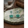 Generic Women's Brass Silver Plated Drop Earrings (Green) Generic Women's Brass Silver Plated Drop Earrings (Green)