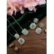 Generic Women's Brass Silver Plated Pendant Set (Mint)
