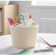 Generic Cotton Pack Of_2 White Pen Holder Storage Basket For Clothes (White) Generic Cotton Pack Of_2 White Pen Holder Storage Basket For Clothes (White)