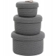 Generic Cotton 3 Pcs Set Roti Box Storage Basket With Lid (Gray) Generic Cotton 3 Pcs Set Roti Box Storage Basket With Lid (Gray)