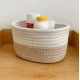 Generic Cotton Pack Of_1 Bathroom Storage Basket For Clothes (White)