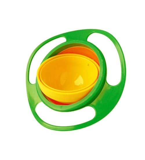 Generic Pack Of 2_Gyro Bowl – Spill-Proof Rotating Fun Bowl for Kids (Color: Assorted )