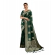 Generic Women's Silk Blend Printed Saree With Unstitched Blouse 5.5Mtr (Dark Green) Generic Women's Silk Blend Printed Saree With Unstitched Blouse 5.5Mtr (Dark Green)
