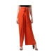 Generic Women's Polyester Solid Smocked Trousers (Orange) Generic Women's Polyester Solid Smocked Trousers (Orange)
