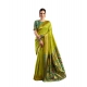 Generic Women's Silk Blend Woven Saree With Unstitched Blouse 5.5 Mtr (Light_Green)