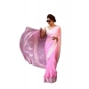 Generic Women's Soft Lichi Silk Printed Saree With Unstitched Blouse 5.5Mtr (Pink)
