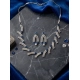 Generic Women's Brass Silver Plated Necklace set (Blue) Generic Women's Brass Silver Plated Necklace set (Blue)