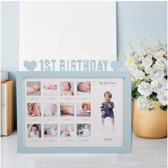 Generic Acrylic First Year Baby Photo Frame (Multicolor)