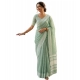 Generic Women's Linen Striped Saree With Unstitched Blouse 5.5Mtr (Sea Green) Generic Women's Linen Striped Saree With Unstitched Blouse 5.5Mtr (Sea Green)