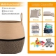 Generic Cotton Matka With Handle 14x12 Inch Storage Basket For Clothes With Out Lid (Beige-Black) Generic Cotton Matka With Handle 14x12 Inch Storage Basket For Clothes With Out Lid (Beige-Black)
