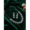 Generic Women's Brass Silver Plated Necklace set (White) Generic Women's Brass Silver Plated Necklace set (White)