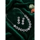 Generic Women's Brass Silver Plated Necklace set (White) Generic Women's Brass Silver Plated Necklace set (White)