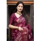 Generic Women's Cotton Silk Printed Saree With Unstitched Blouse 5.5Mtr (Wine) Generic Women's Cotton Silk Printed Saree With Unstitched Blouse 5.5Mtr (Wine)
