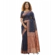 Generic Women's Linen Cotton Printed Saree With Unstitched Blouse 5.5Mtr (Navy Blue) Generic Women's Linen Cotton Printed Saree With Unstitched Blouse 5.5Mtr (Navy Blue)