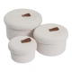 Generic Cotton 3 Pcs Set Roti Box Storage Basket With Lid (White) Generic Cotton 3 Pcs Set Roti Box Storage Basket With Lid (White)