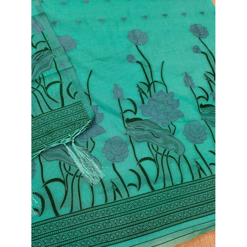 Generic Women's Banarasi Silk Printed Unstitched Salwar Suit Material With Dupatta (sea Green, 3Mtrs) Generic Women's Banarasi Silk Printed Unstitched Salwar Suit Material With Dupatta (sea Green, 3Mtrs)