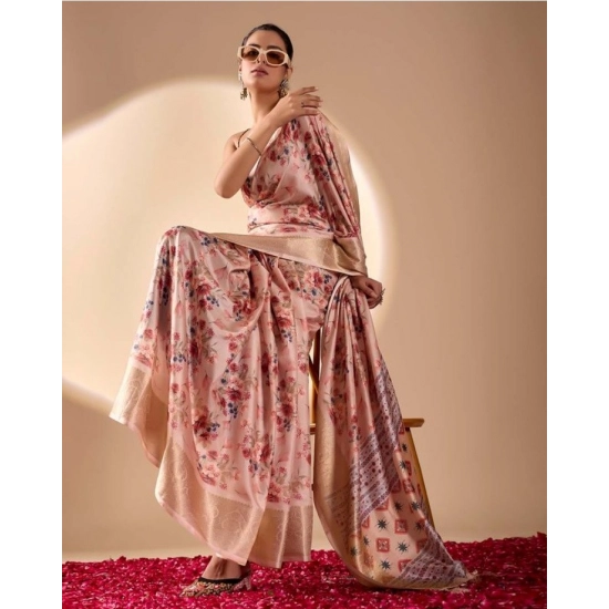 Generic Women's Faux_Banarasi_Silk Woven Saree With Unstitched Blouse 5.5Mtr (Light_Mauve)