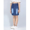 Generic Girl's Denim Solid Buttoned Skirt (Blue) Generic Girl's Denim Solid Buttoned Skirt (Blue)
