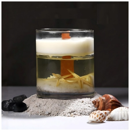 Generic Soya Wax, Glass Scented Star Fish Gel Candle